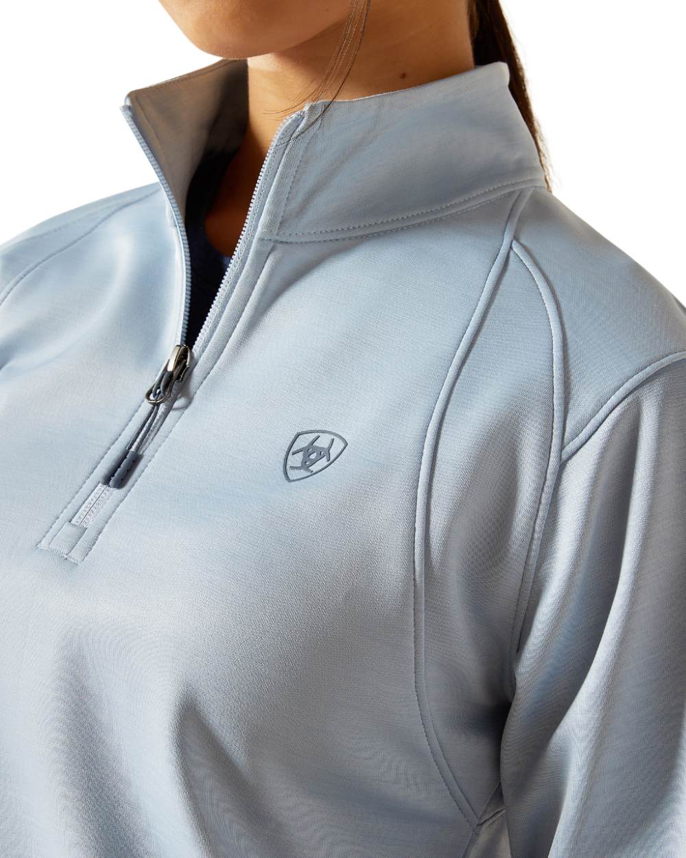 Skyway Coloured Ariat Childrens Team EQ Half Zip Pullover on white background 