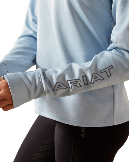 Skyway Coloured Ariat Childrens Team EQ Half Zip Pullover on white background 