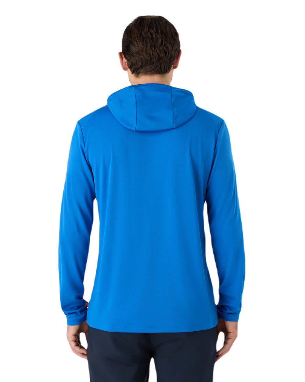 Aruba Blue Coloured Musto Mens Evolution Sunblock Fast Dry Hoodie On A White Background 
