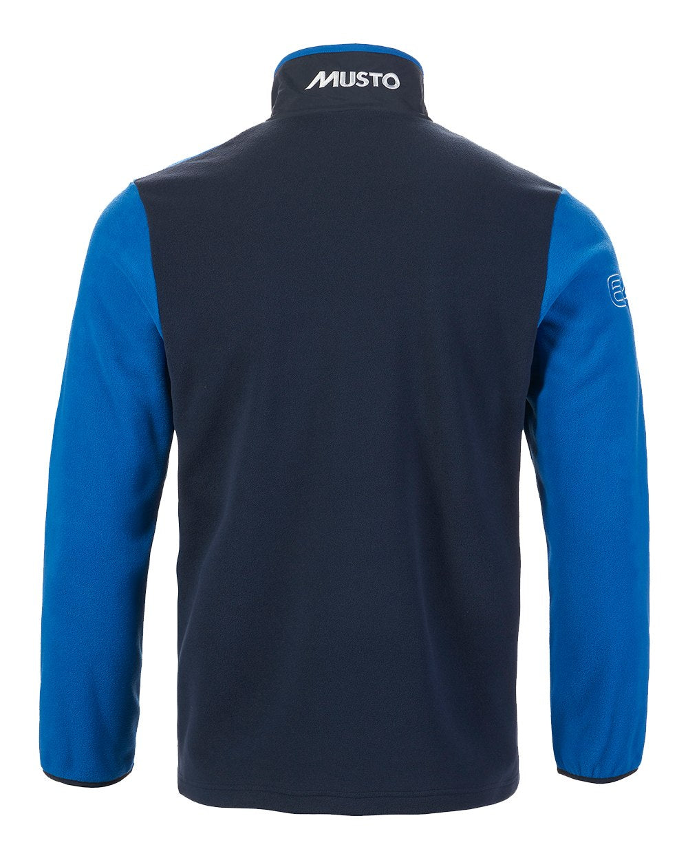 Aruba Blue Navy Coloured Musto 64 Fleece Pullover On A White Background 