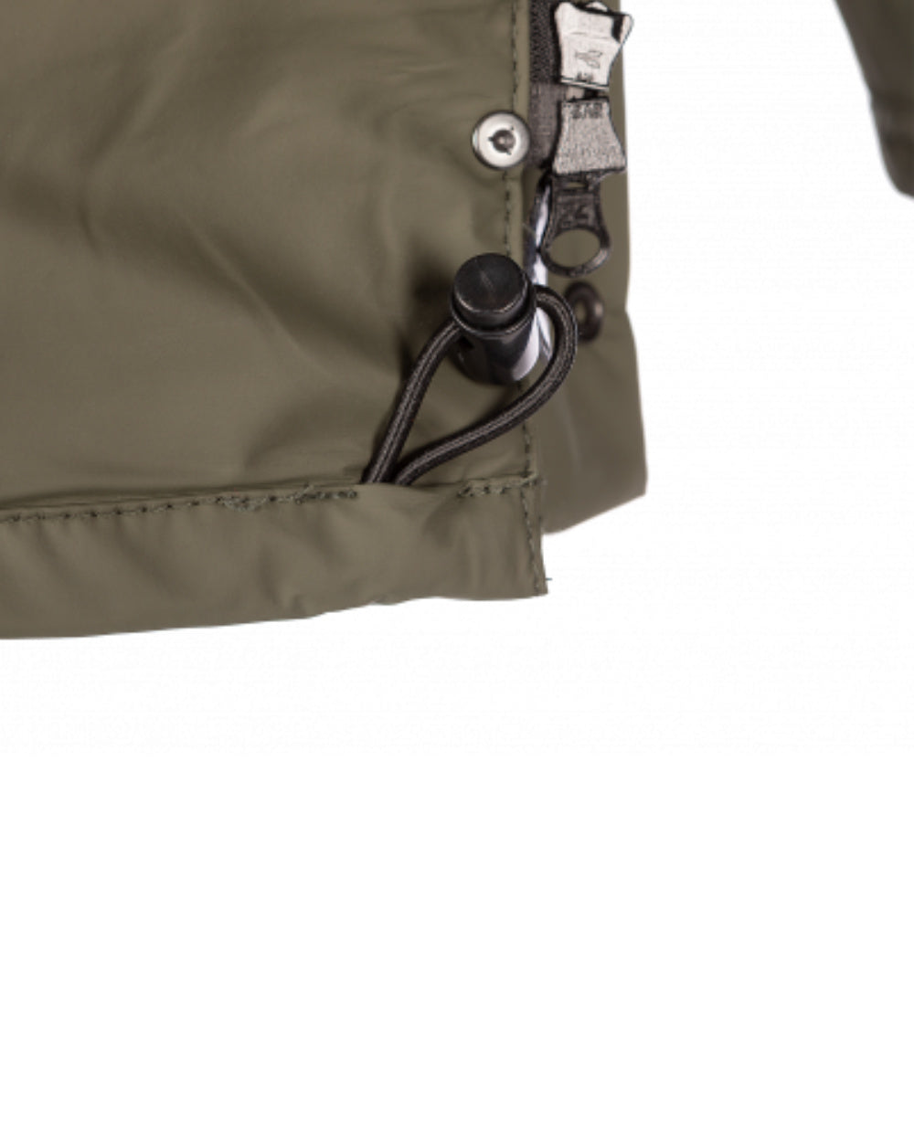 Khaki Coloured Baleno Arras Rain Jacket on white background 