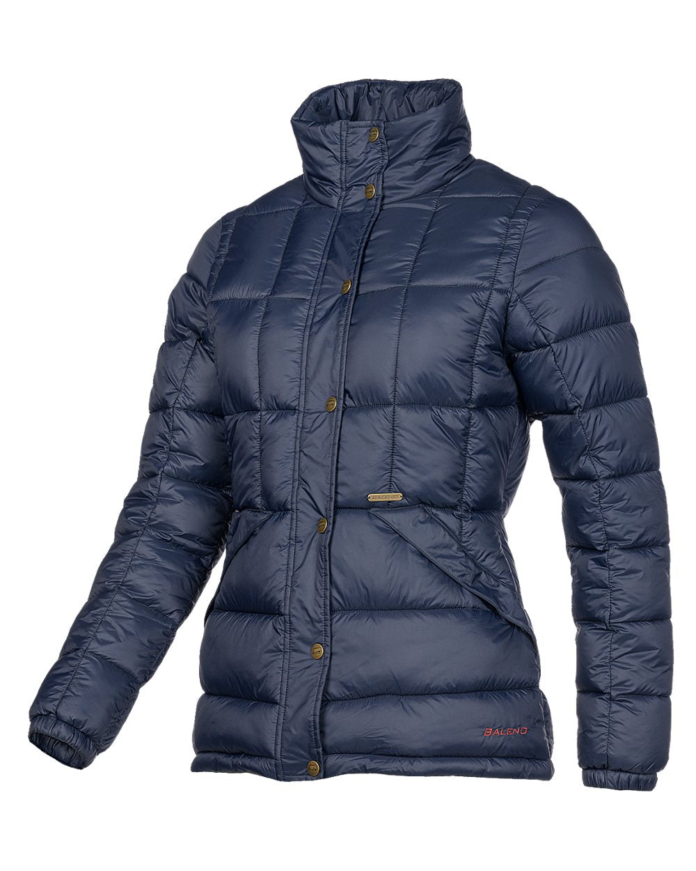 Navy Blue Coloured Baleno Balmoral Womens Padded Jacket on white background 