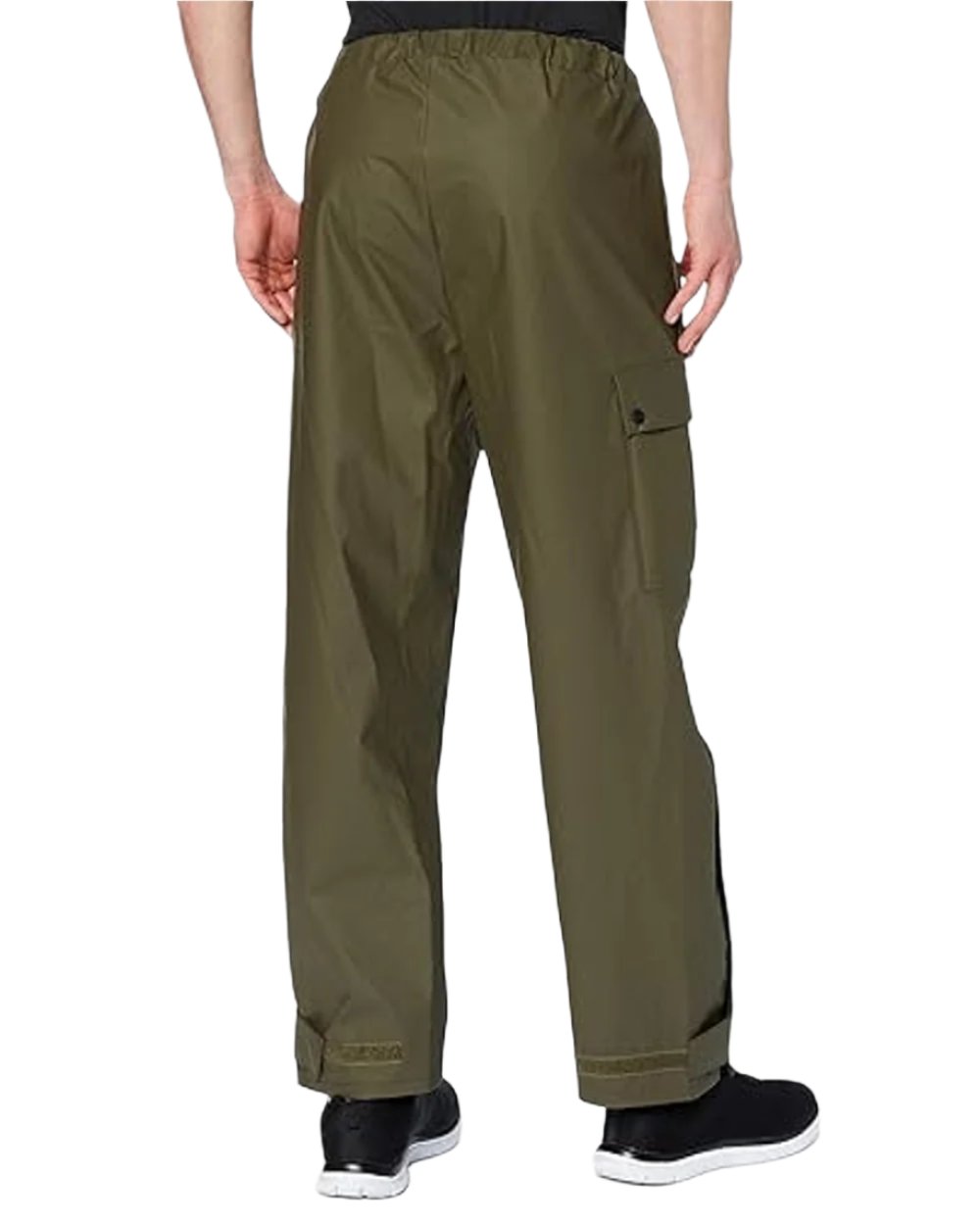 Khaki Coloured Baleno Cartouche Flexothane Rain Trousers on white background 