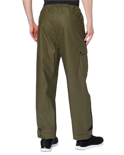 Khaki Coloured Baleno Cartouche Flexothane Rain Trousers on white background 