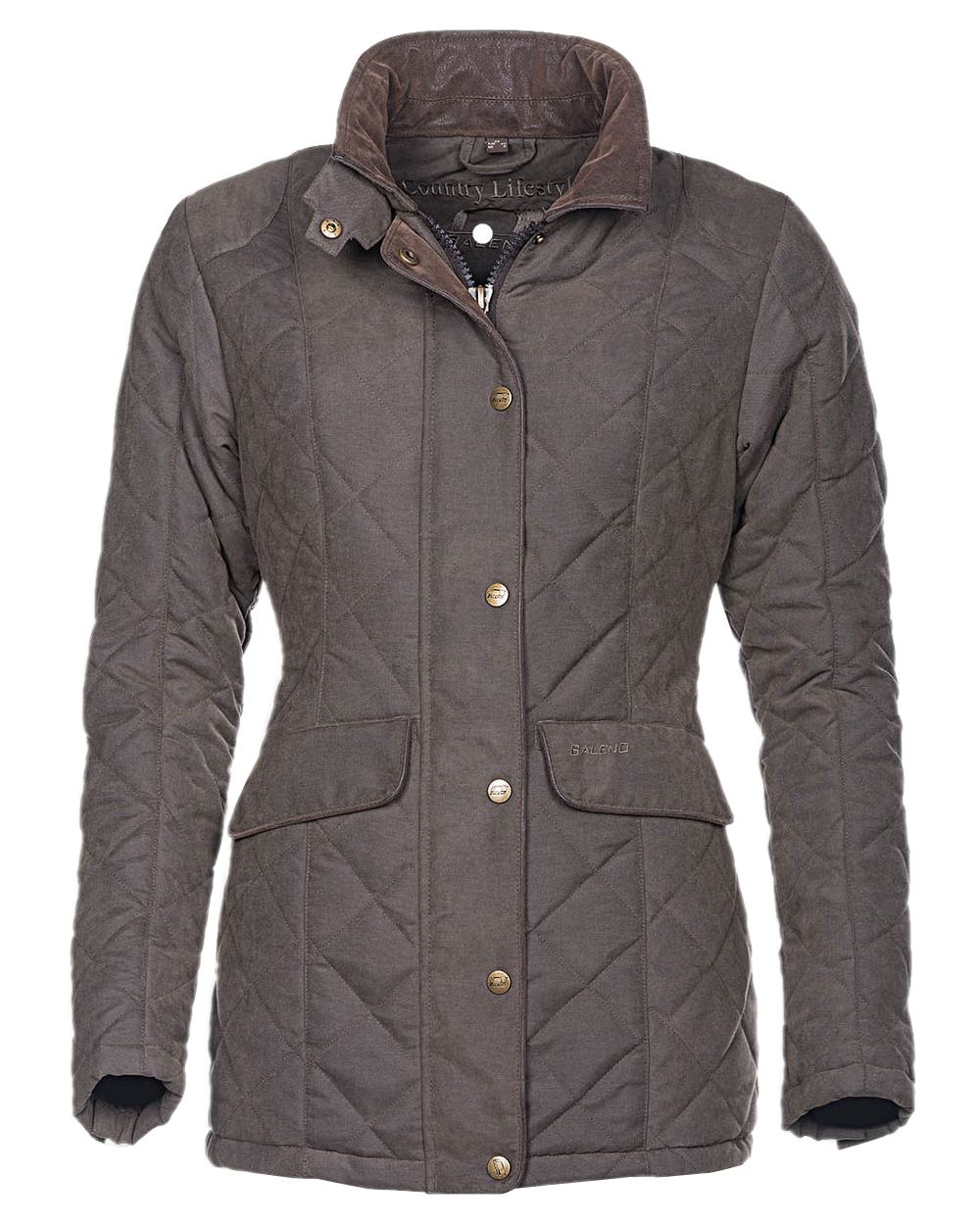 Dark Olive Green Coloured Baleno Cheltenham Quilted Jacket on white background 