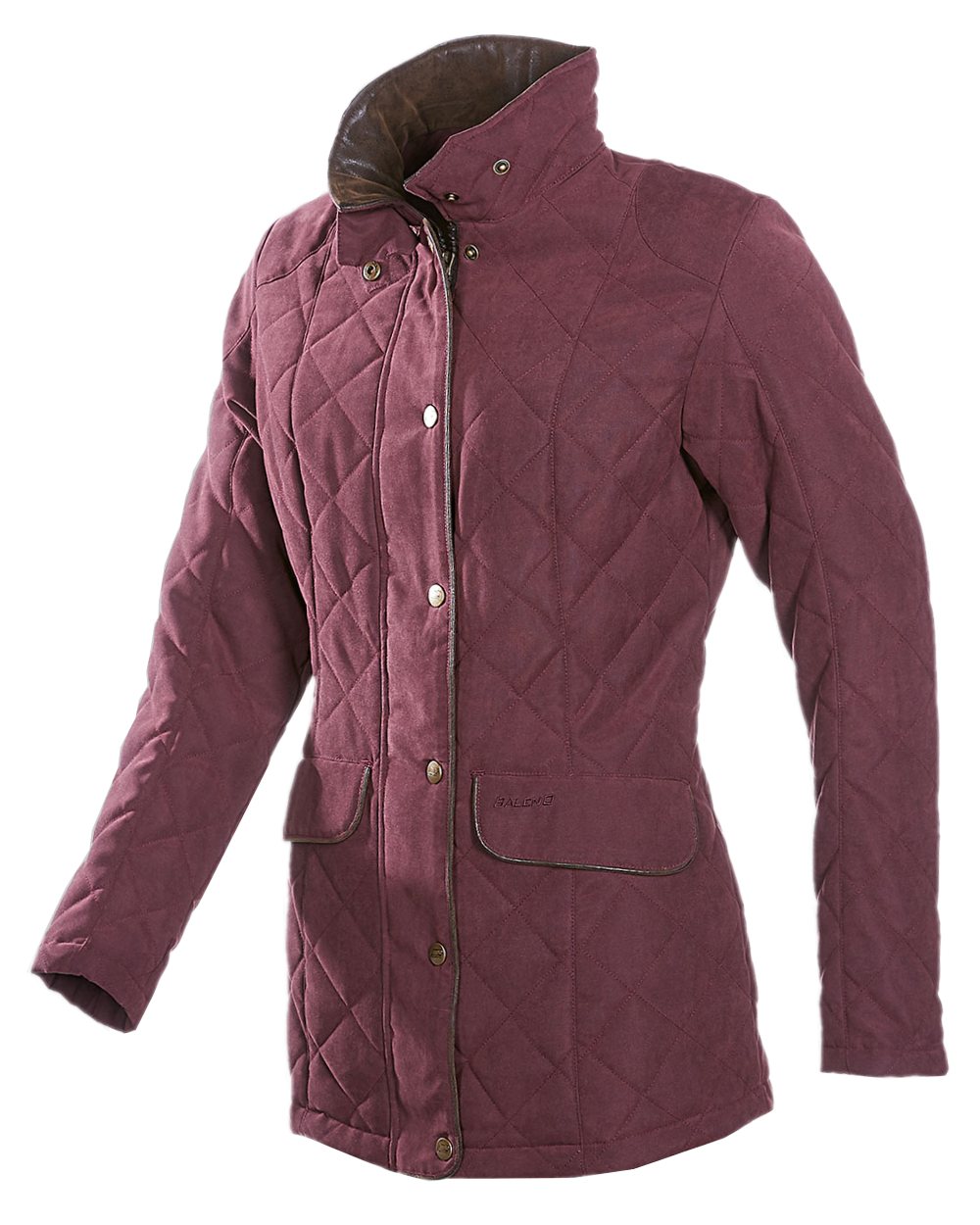 Plum Coloured Baleno Cheltenham Quilted Jacket on white background 