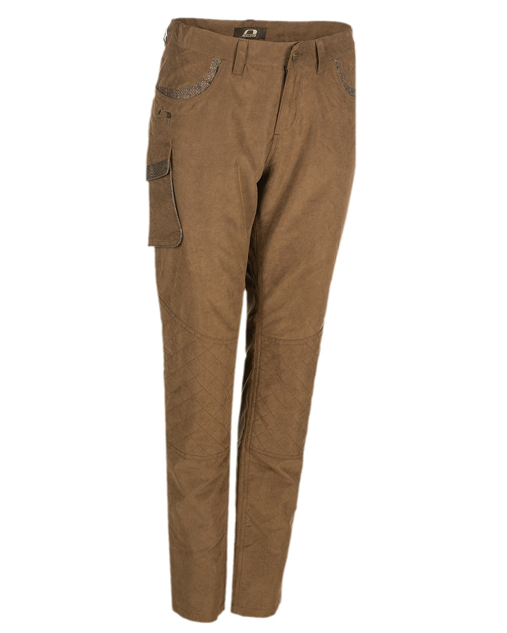 Earth Brown Coloured Baleno Esher Womens Cargo Trousers on white background 