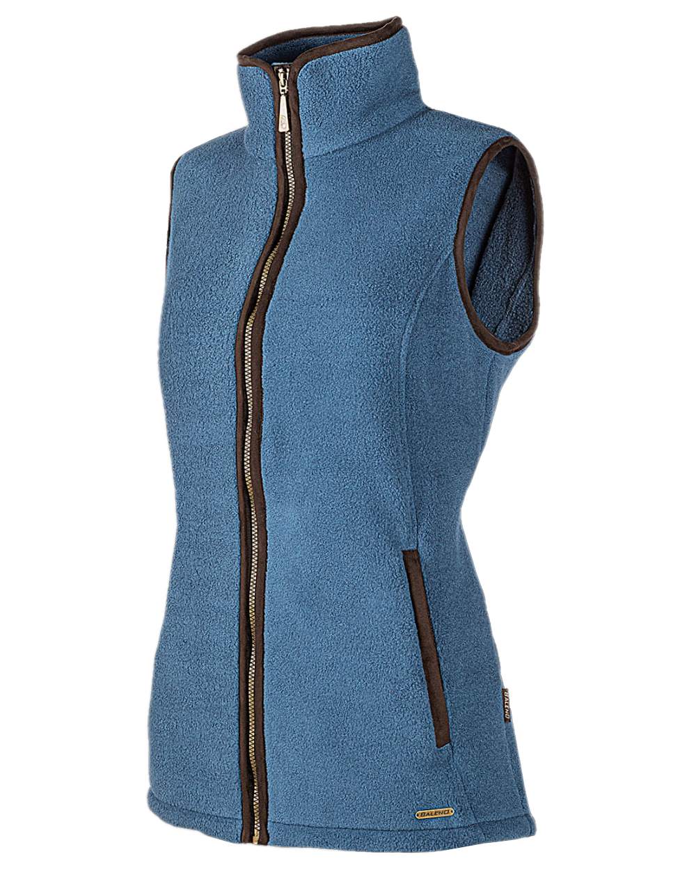 Blue Coloured Baleno Fairway Fleece Gilet on white background 