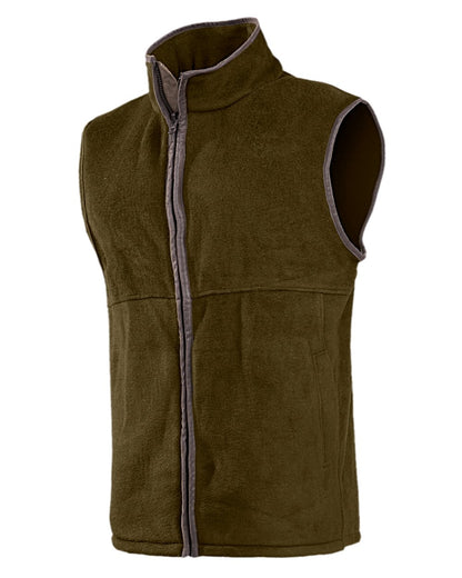 Olive Coloured Baleno Harvey Fleece Gilet on white background 