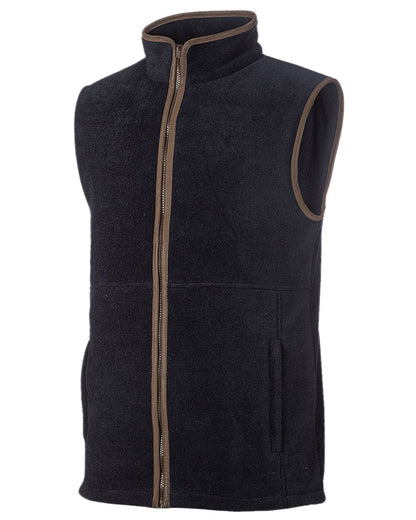 Navy Blue Coloured Baleno Holt Mens Fleece Gilet on white background 