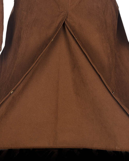 Earth Brown Coloured Baleno Kensington Long Waterproof Coat on white background 