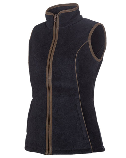 Navy Blue Coloured Baleno Ladies Surrey Fleece Gilet on white background 