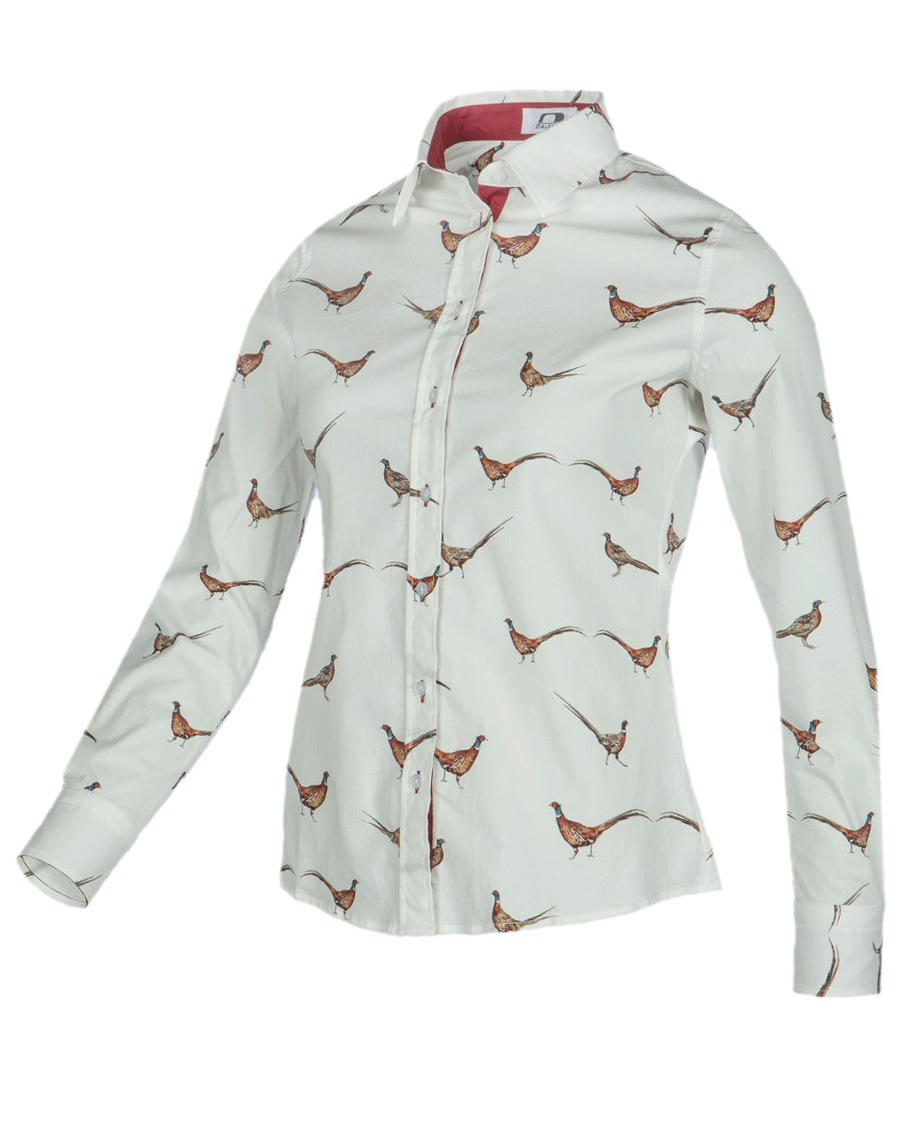 Pheasant Print Coloured Baleno Laura Shirt on white background 