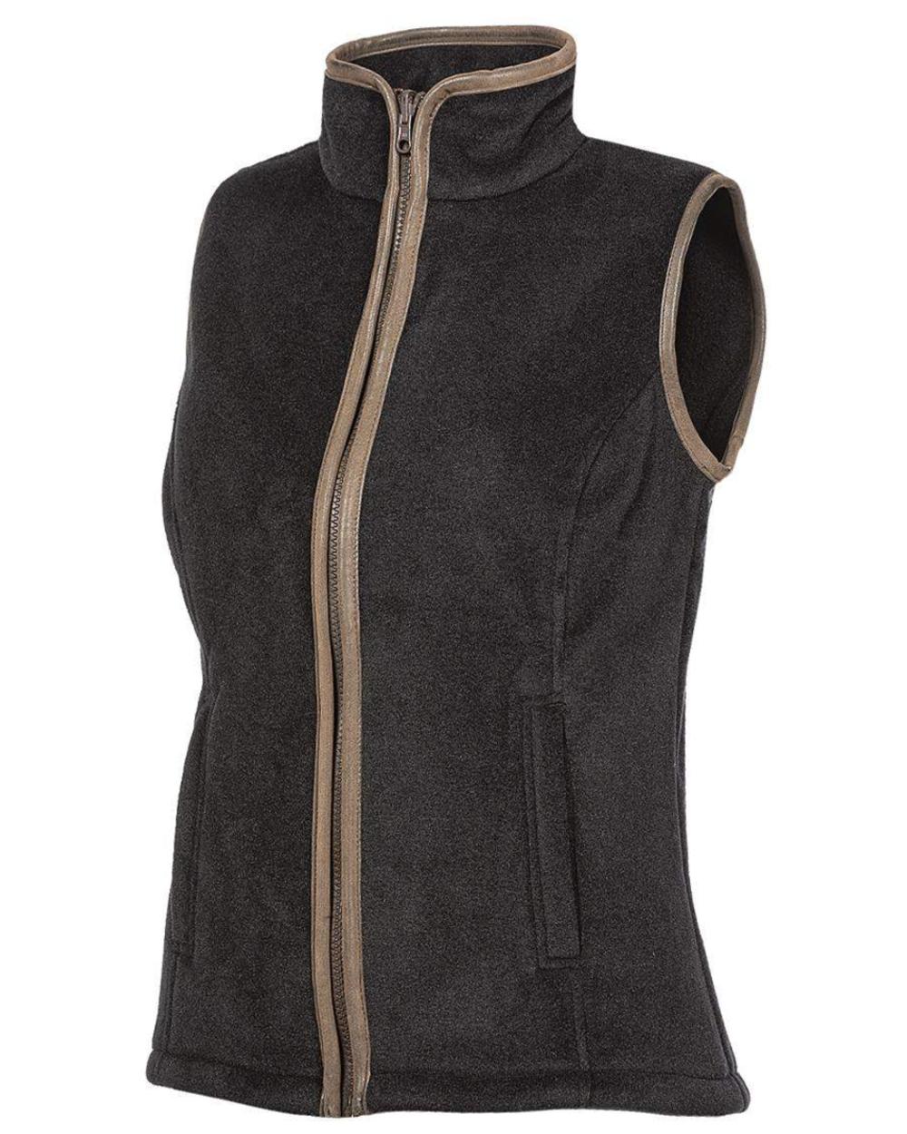 Anthracite coloured Baleno Sally Ladies Fleece Gilet on white background 