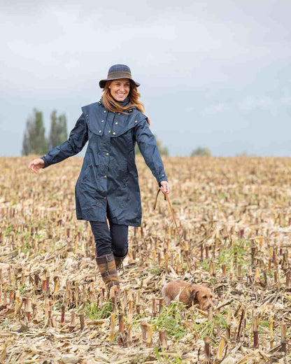 Navy Blue Coloured Baleno Worcester Ladies Jacket on farm background 