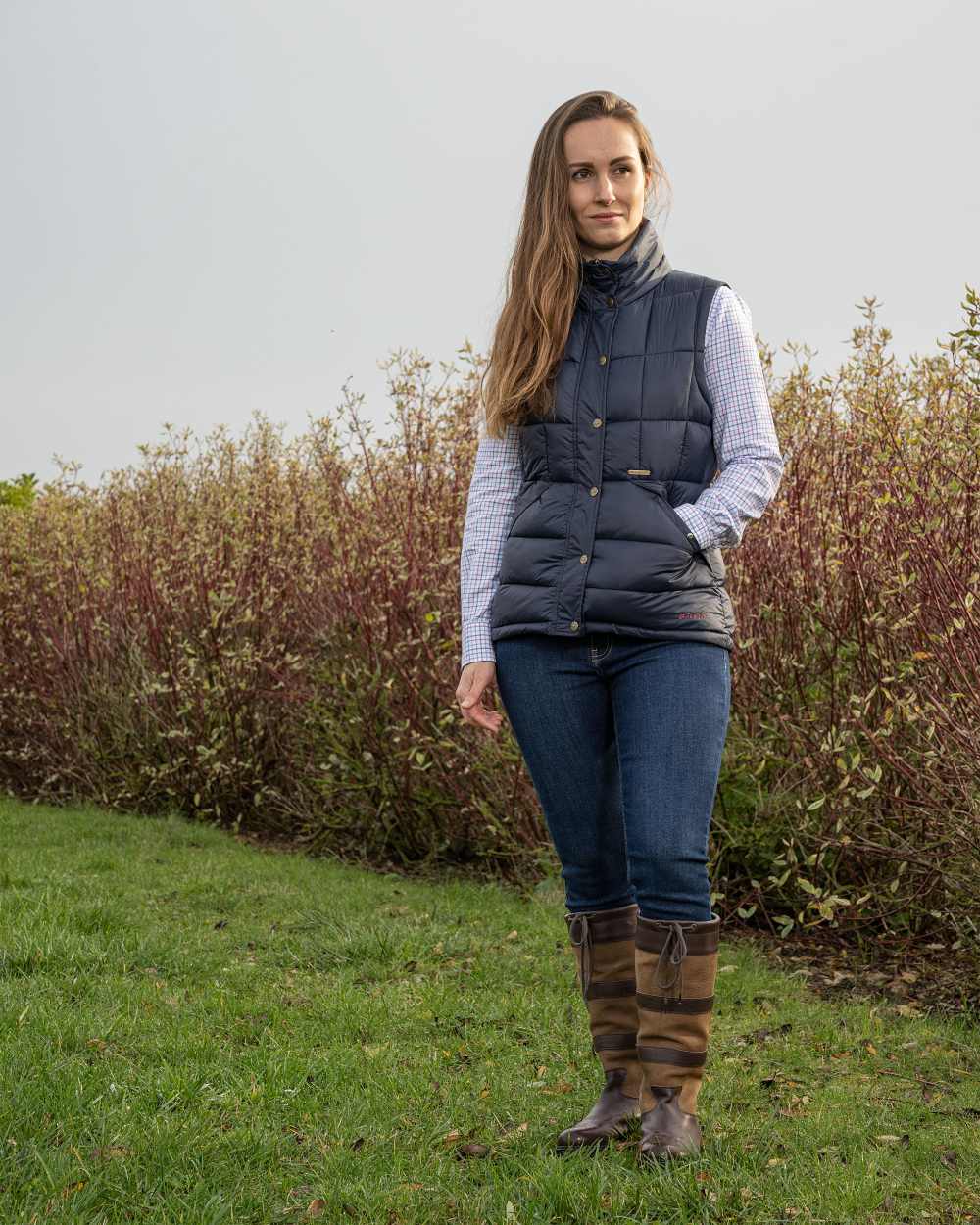 Baleno Middleton Womens Padded Gilet in Navy Blue 