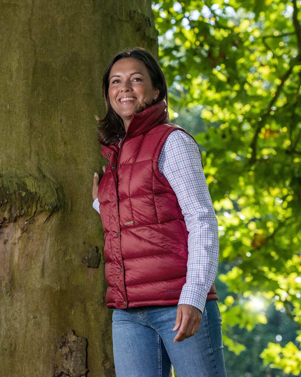 Baleno Middleton Womens Padded Gilet in Rosewood 