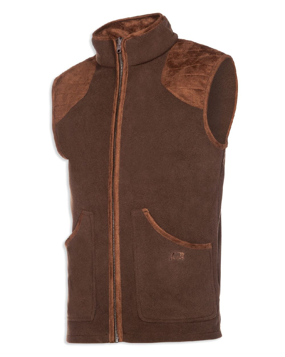 Baleno Newington Fleece Gilet in Chocolate 