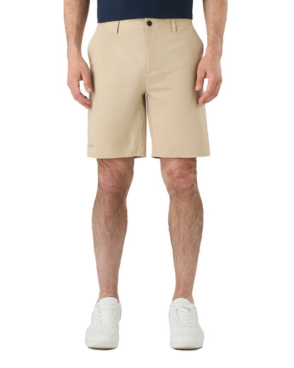 Beige Coloured Musto Mens RIB Fast Dry Shorts On A White Background 