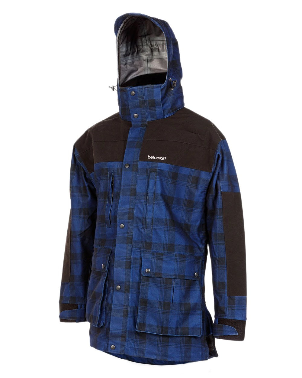 Blue Black Coloured Betacraft Mens Heritage Jacket on white background 