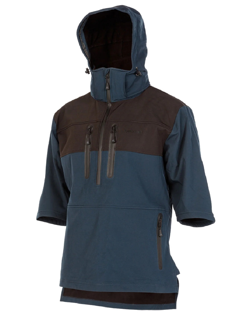 Navy coloured Betacraft Mens Husk Anorak on white background 