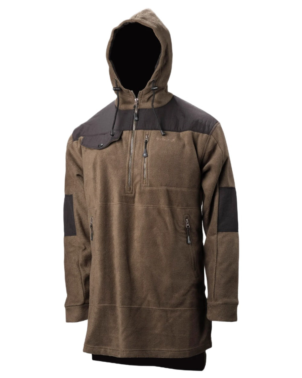 Olive coloured Betacraft Quest ECO Fleece Bush Shirt on white background 