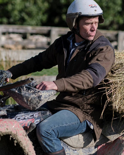 Olive coloured Betacraft Quest ECO Fleece Bush Shirt on street background 