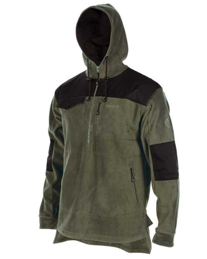 Olive Green coloured Betacraft Quest Fleece Bush Shirt on white background 