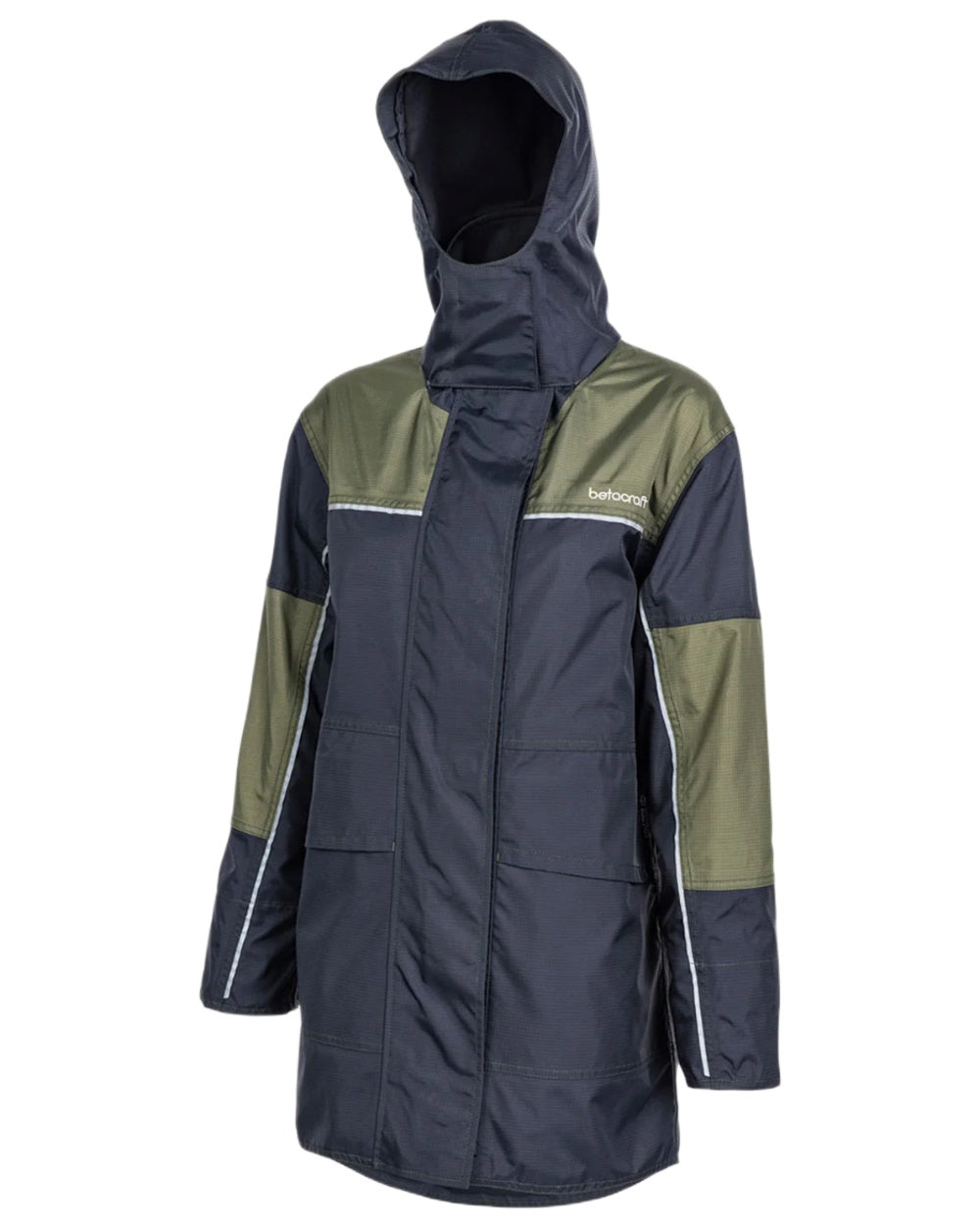 Black Saddle coloured Betacraft Womens ISO940 ECO Waterproof Parka on white background 