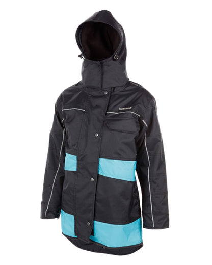 Charcoal Blue Coloured Betacraft Womens ISO940 Parka on white background 