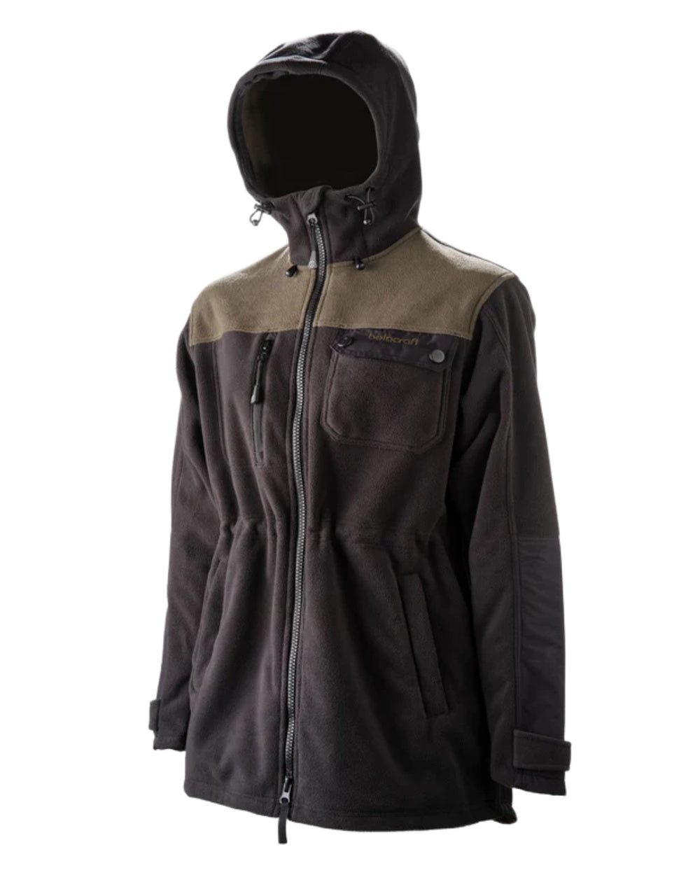 Black coloured Betacraft Womens Zephyr Fleece Jacket on white background 