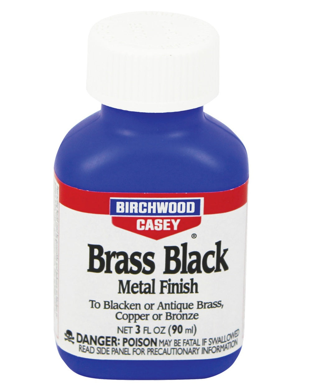 Birchwood Casey Brass Black Metal Finish On White Background