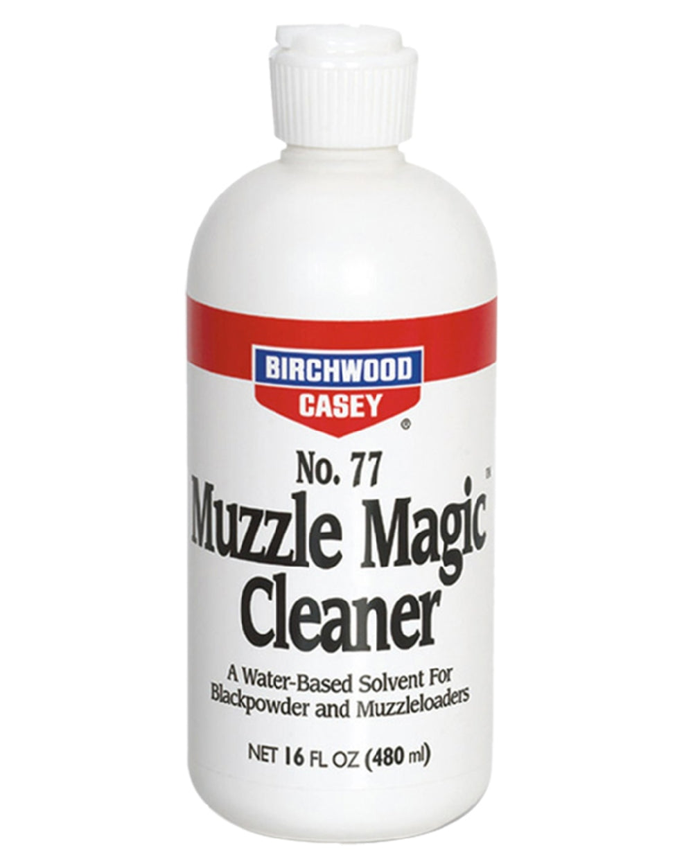 Birchwood Casey Muzzle Magic Cleaner Bottle On White Background