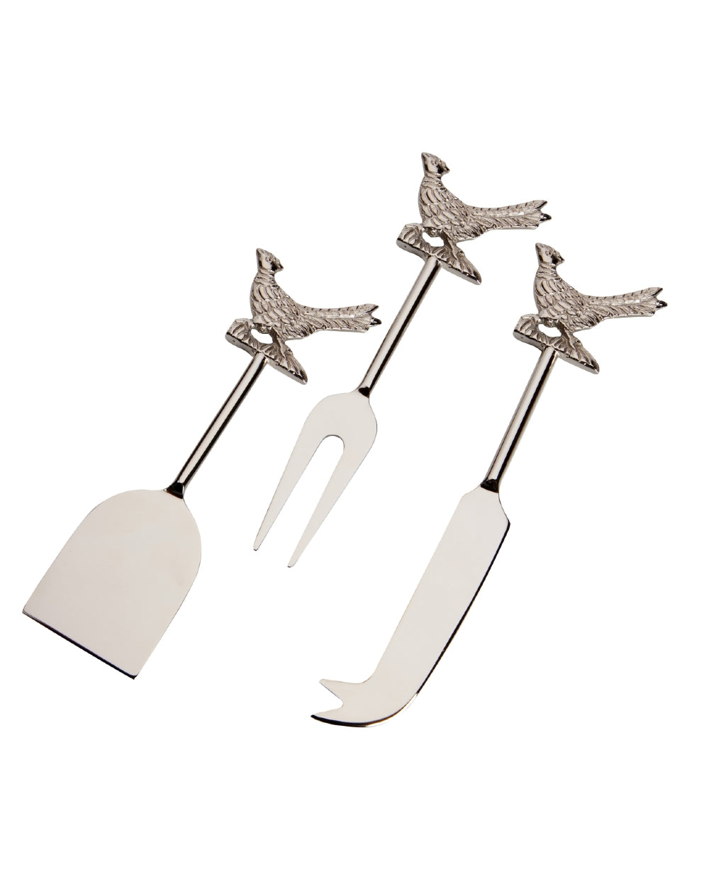 Bisley 3 Piece Stainless Steel Cheese Set on white background 