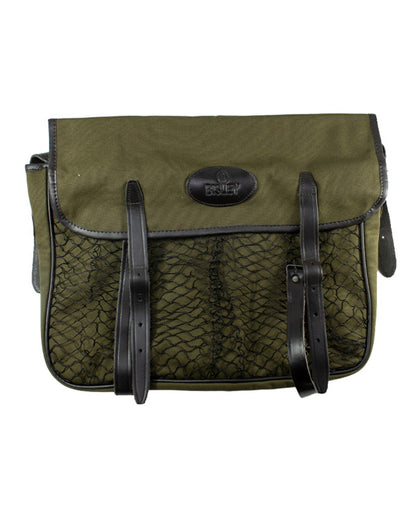 Green coloured Bisley Canvas Game Bag on white background 