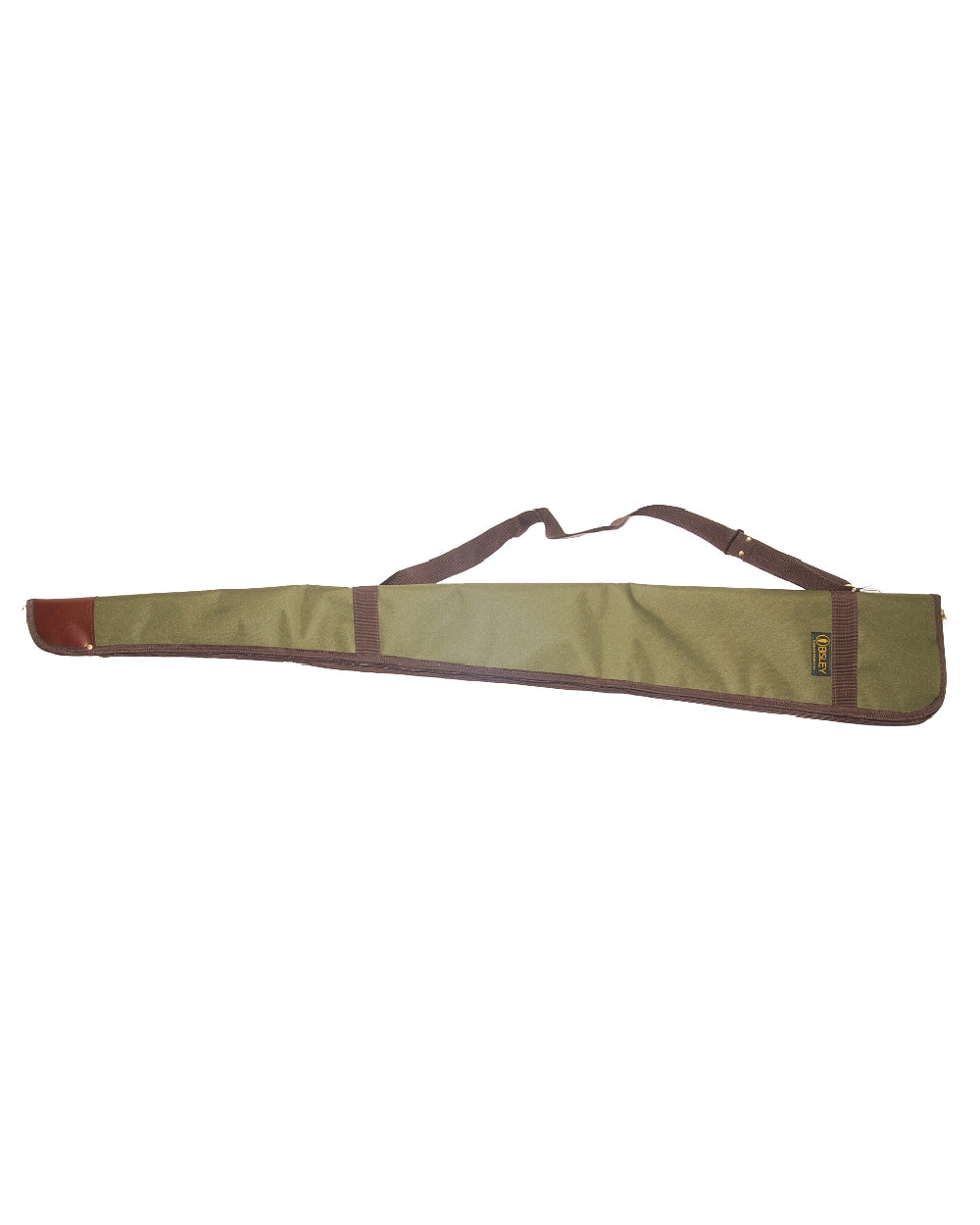 Green Coloured Bisley Canvas Shotgun Cover on white background 