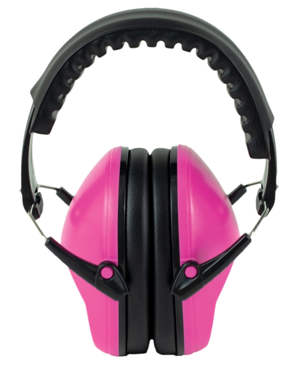 Pink Coloured Bisley Compact Hearing Protection on white background 