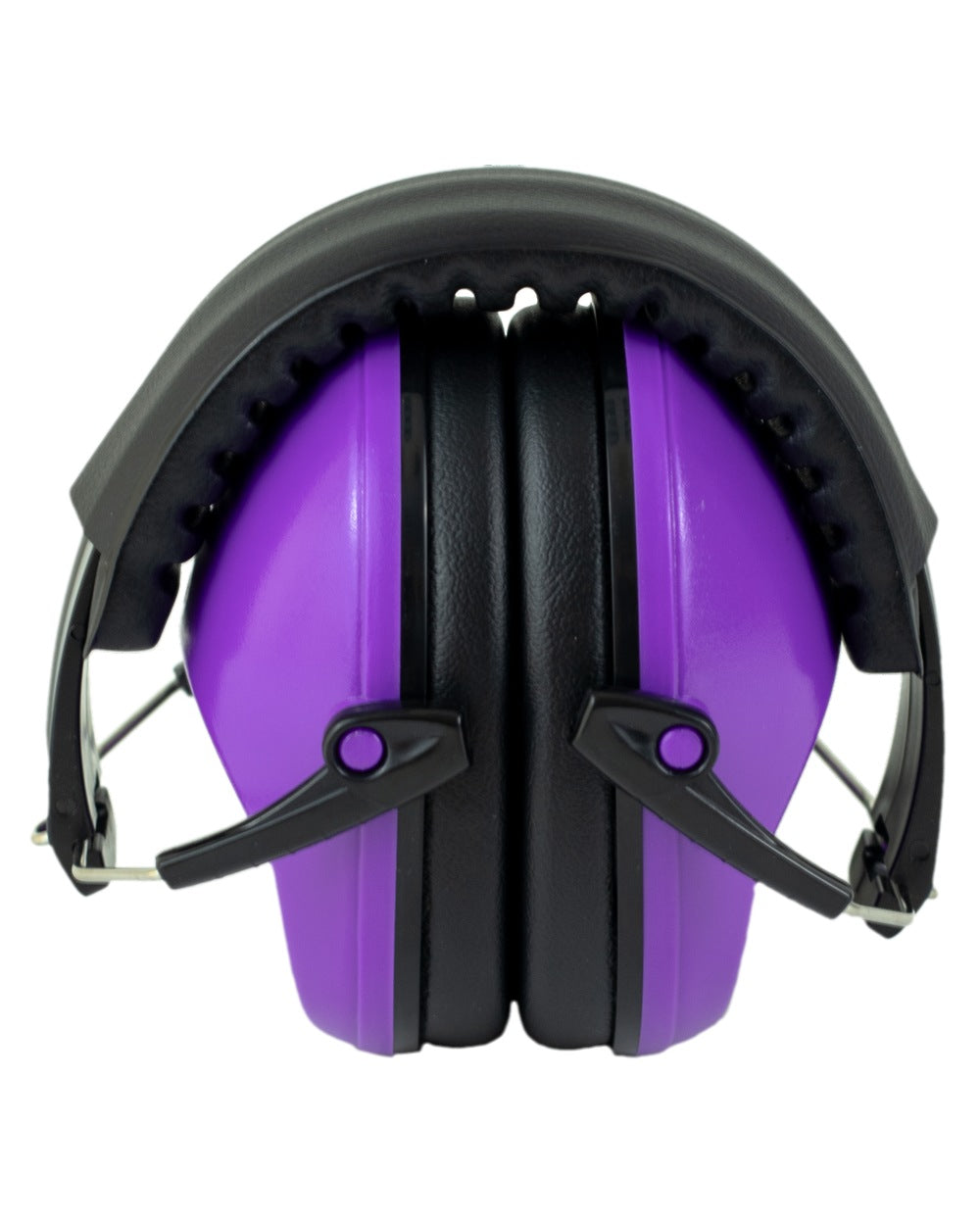 Purple Coloured Bisley Compact Hearing Protection on white background 