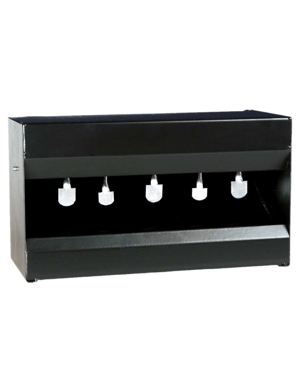 Black Coloured Bisley Knockover Target Box Pellet Catcher on white background 