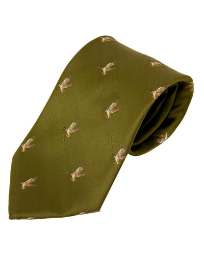 Ducks Style Bisley Polyester Tie on white background 