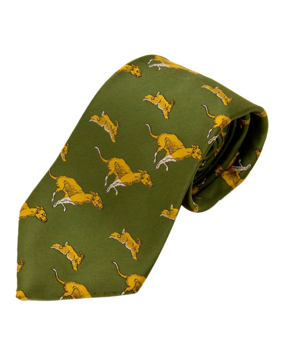 Hounds Hare Style Bisley Polyester Tie on white background 