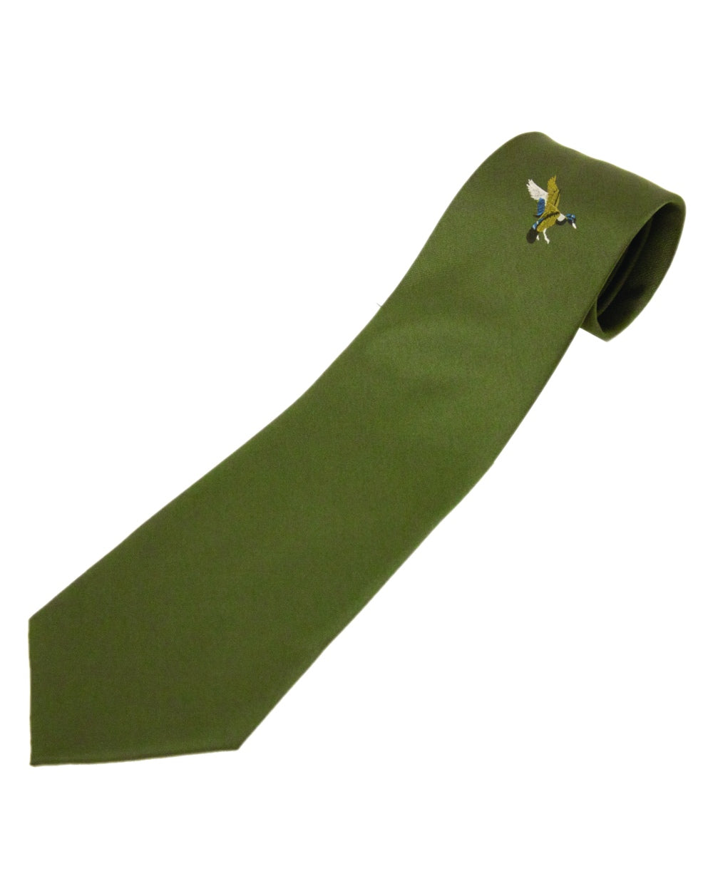 Single Duck Style Bisley Polyester Tie on white background 
