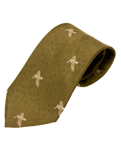Woodcock Style Bisley Polyester Tie on white background 