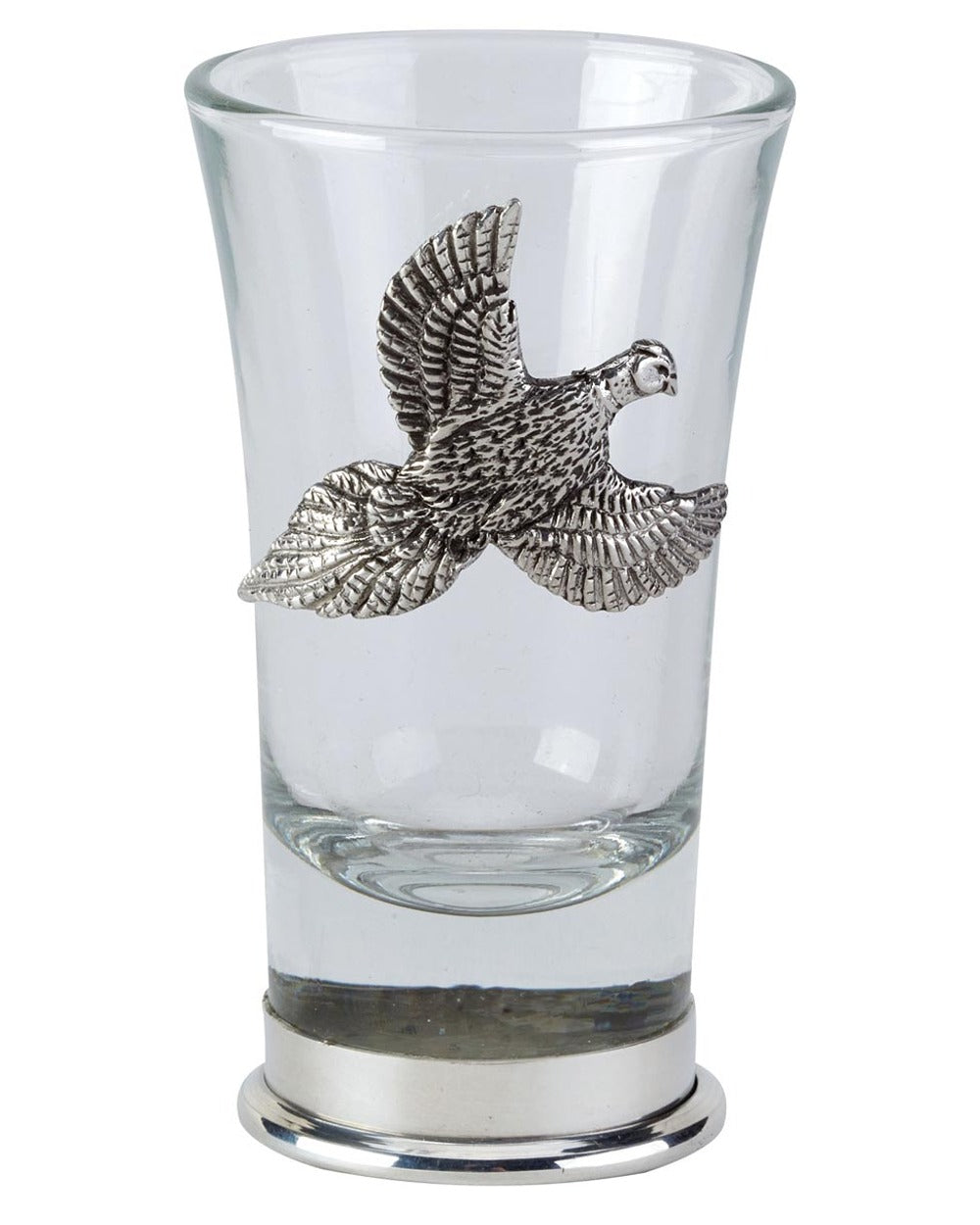 Bisley Shot Glasses In Flying Pheasant on white background 