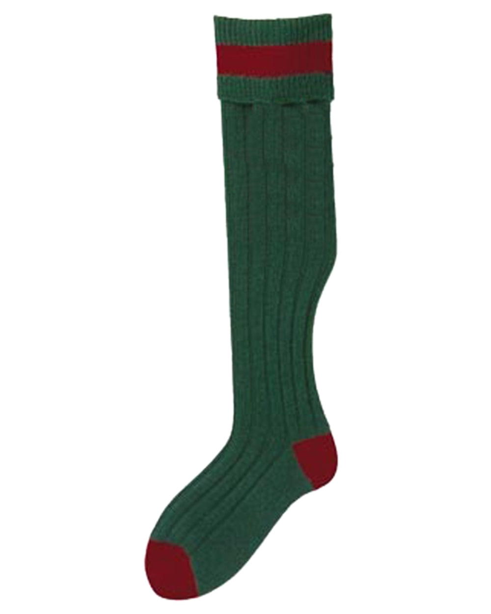 Olive Cassat Coloured Bisley Stockings on white background 