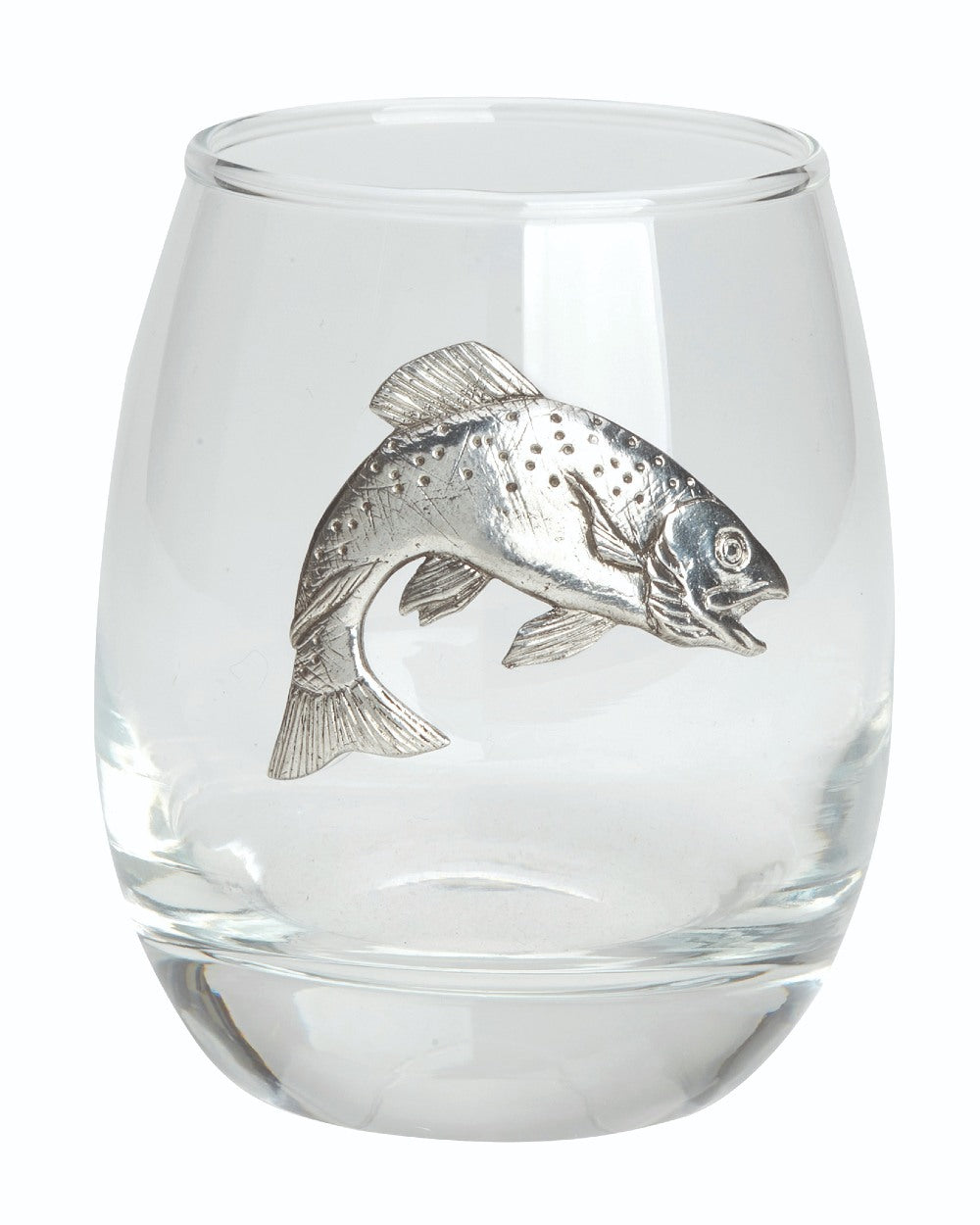 Trout Styled Bisley Wine Tumbler on a white background 