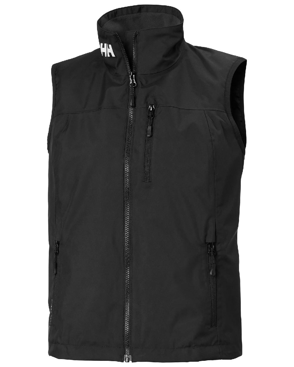 Black coloured Helly Hansen Womens Crew Sailing Vest 2.0 on white background 