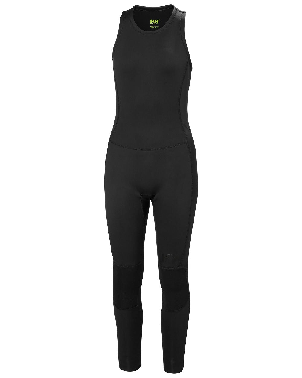 Black coloured Helly Hansen Womens Waterwear Salopette 3/2 on white background 