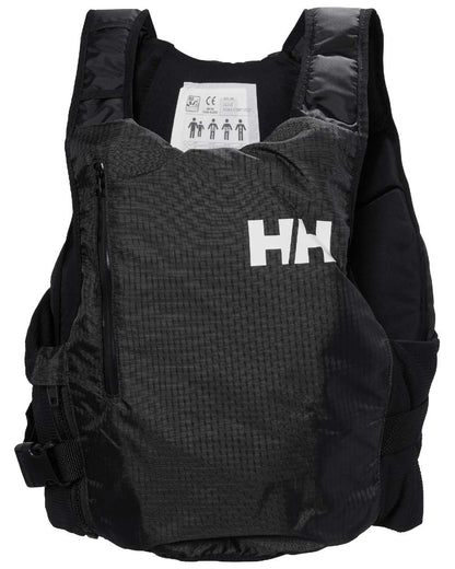 Ebony coloured Helly Hansen Rider Foil Race Life Jacket on white background 