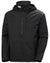 Black coloured Helly Hansen Mens Crew Hooded Jacket 2.0 on grey background #colour_black